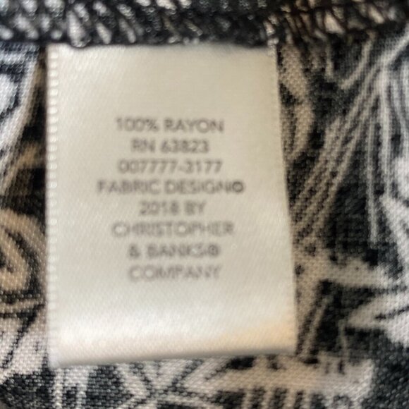 Christopher Banks Shirt & Skirt Set Sz 20W & Top 1X Black & White 340G - Picture 9 of 10